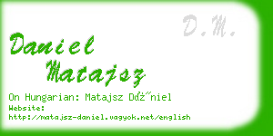 daniel matajsz business card